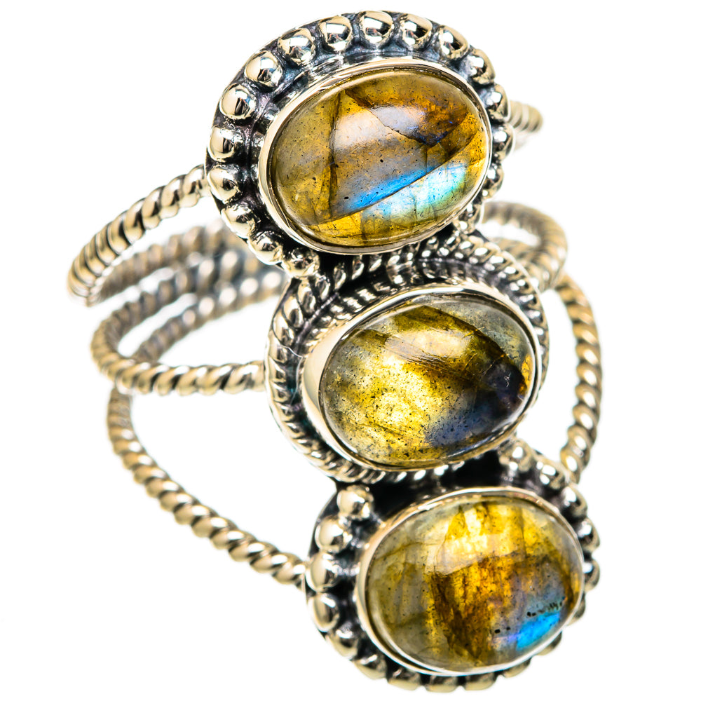 Labradorite Rings handcrafted by Ana Silver Co - RING105310 - Photo 2