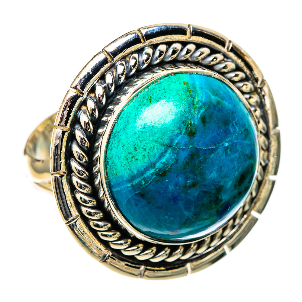 Chrysocolla Rings handcrafted by Ana Silver Co - RING105312 - Photo 2