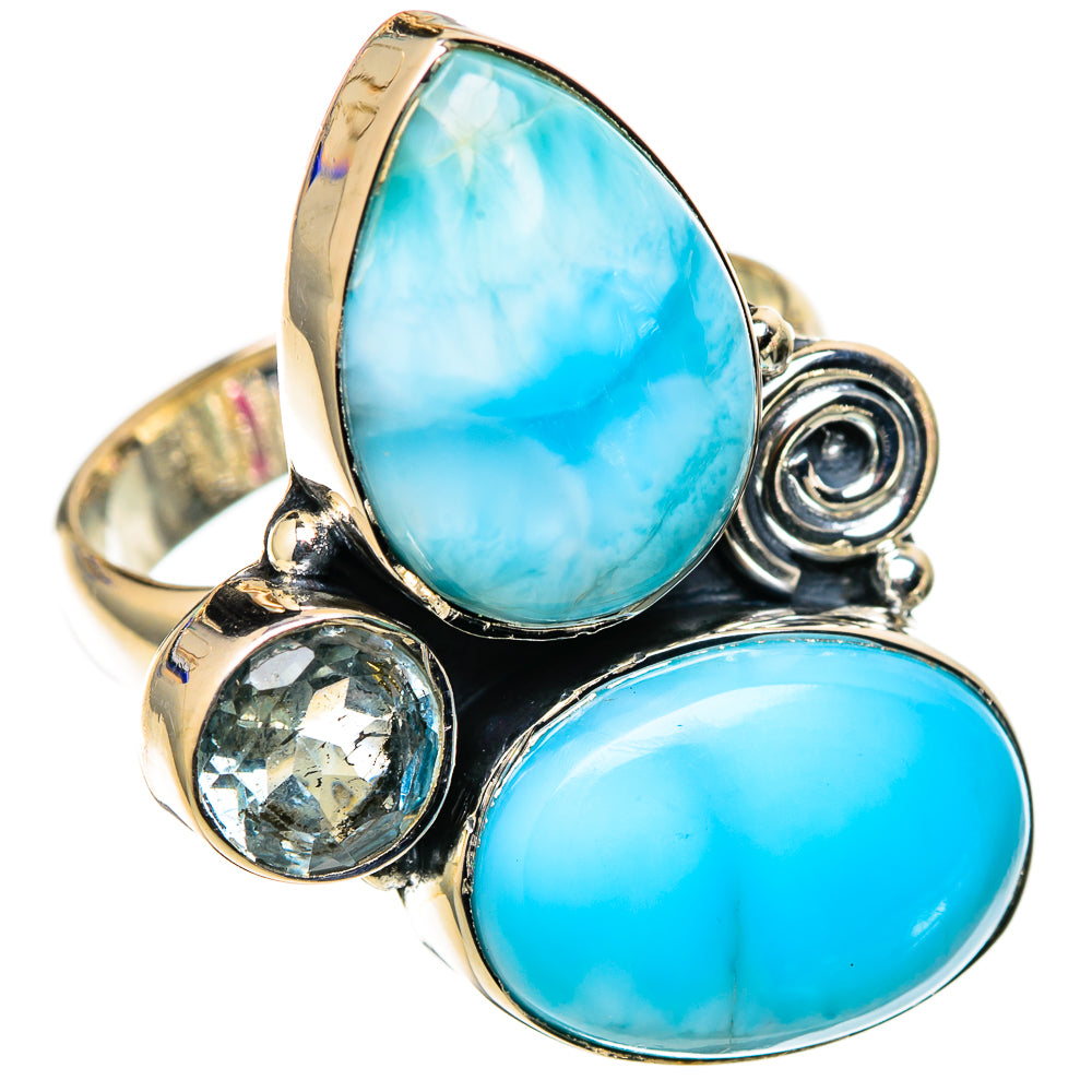 Larimar Rings handcrafted by Ana Silver Co - RING105319 - Photo 2