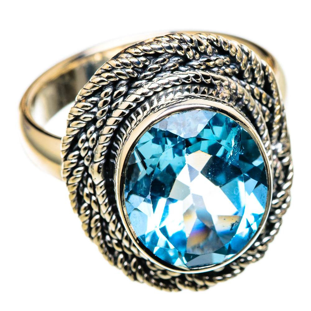 Blue Topaz Rings handcrafted by Ana Silver Co - RING105321 - Photo 2