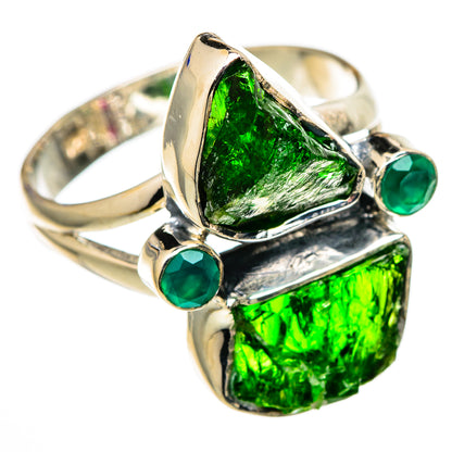 Chrome Diopside Rings handcrafted by Ana Silver Co - RING105328 - Photo 2