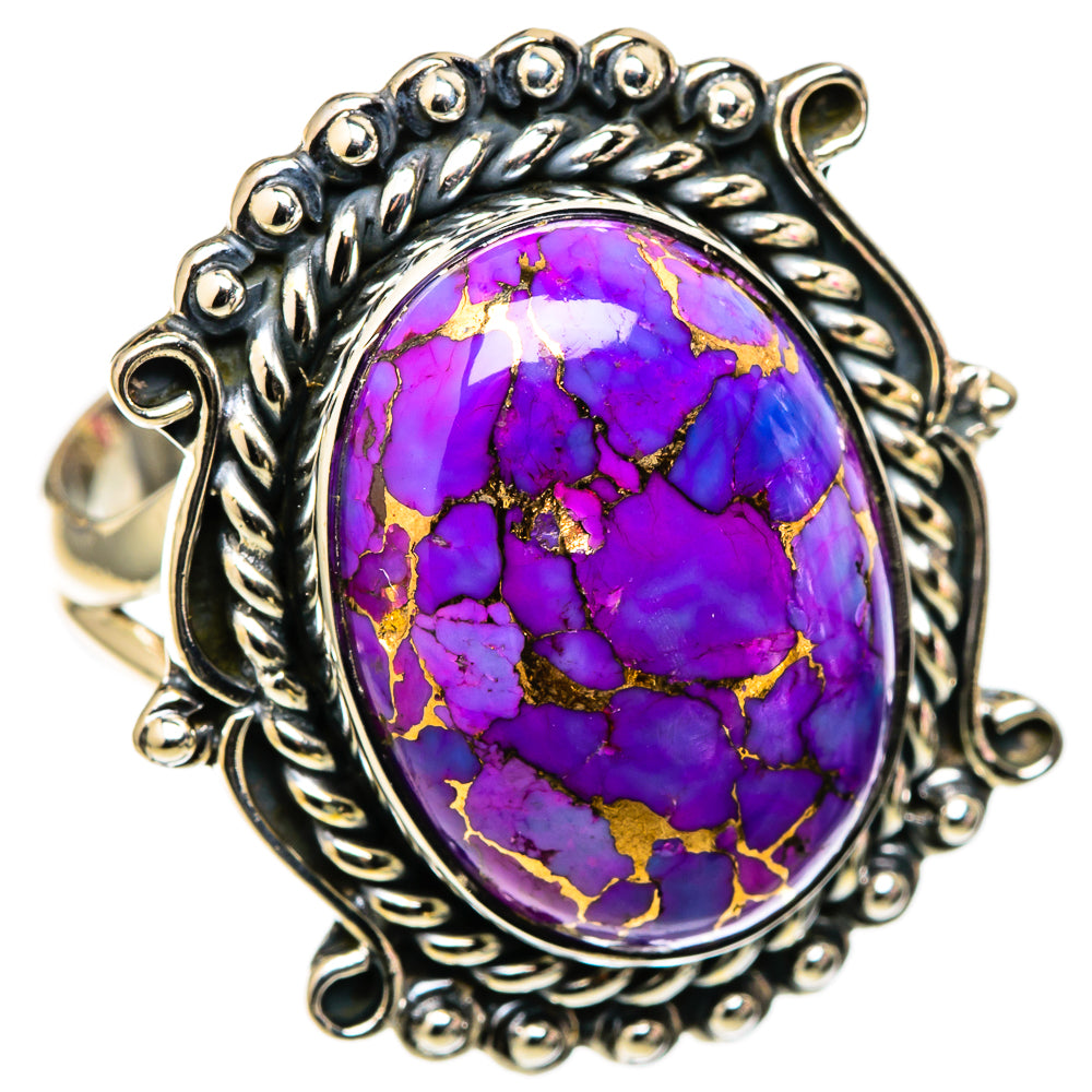 Purple Copper Composite Turquoise Rings handcrafted by Ana Silver Co - RING105340 - Photo 2