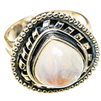 Rainbow Moonstone Rings handcrafted by Ana Silver Co - RING105346 - Photo 2