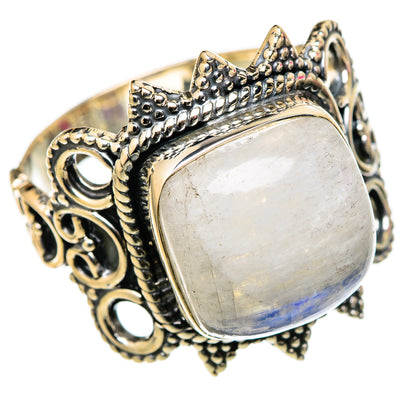 Rainbow Moonstone Rings handcrafted by Ana Silver Co - RING105347 - Photo 2
