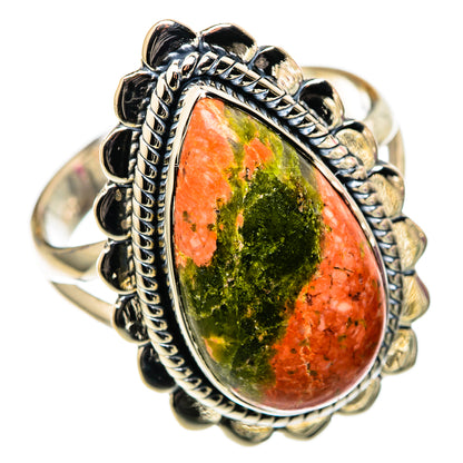 Unakite Rings handcrafted by Ana Silver Co - RING105350 - Photo 2