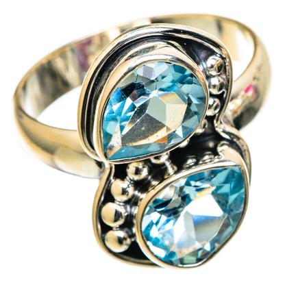 Blue Topaz Rings handcrafted by Ana Silver Co - RING105357 - Photo 2