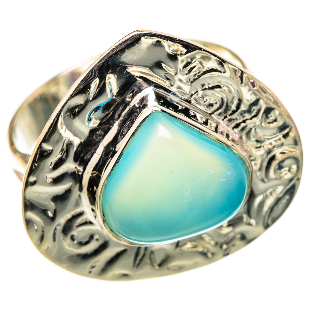 Aqua Chalcedony Rings handcrafted by Ana Silver Co - RING105360 - Photo 2