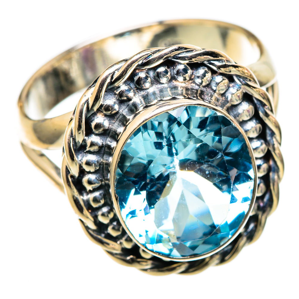 Blue Topaz Rings handcrafted by Ana Silver Co - RING105361 - Photo 2
