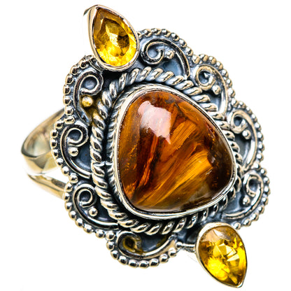 Golden Pietersite Rings handcrafted by Ana Silver Co - RING105369 - Photo 2