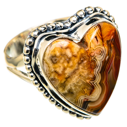 Crazy Lace Agate Rings handcrafted by Ana Silver Co - RING105372 - Photo 2
