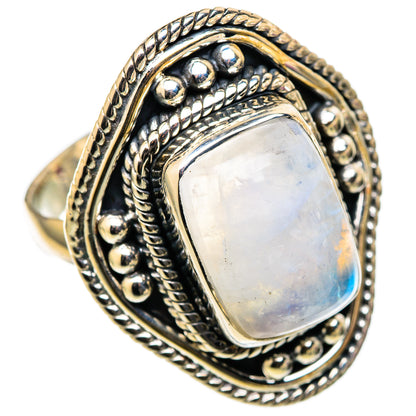 Rainbow Moonstone Rings handcrafted by Ana Silver Co - RING105386 - Photo 2