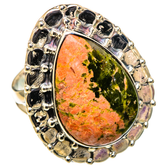 Unakite Rings handcrafted by Ana Silver Co - RING105389 - Photo 2