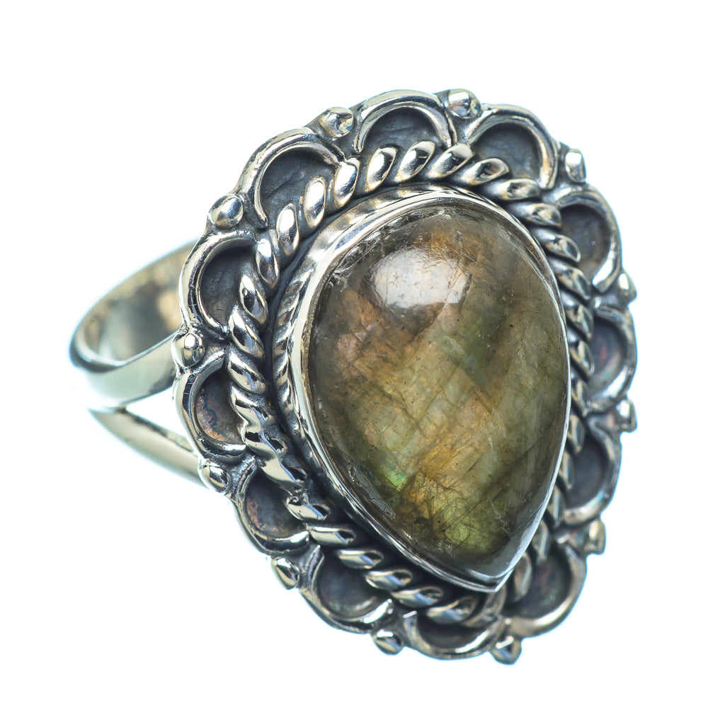 Labradorite Rings handcrafted by Ana Silver Co - RING10540
