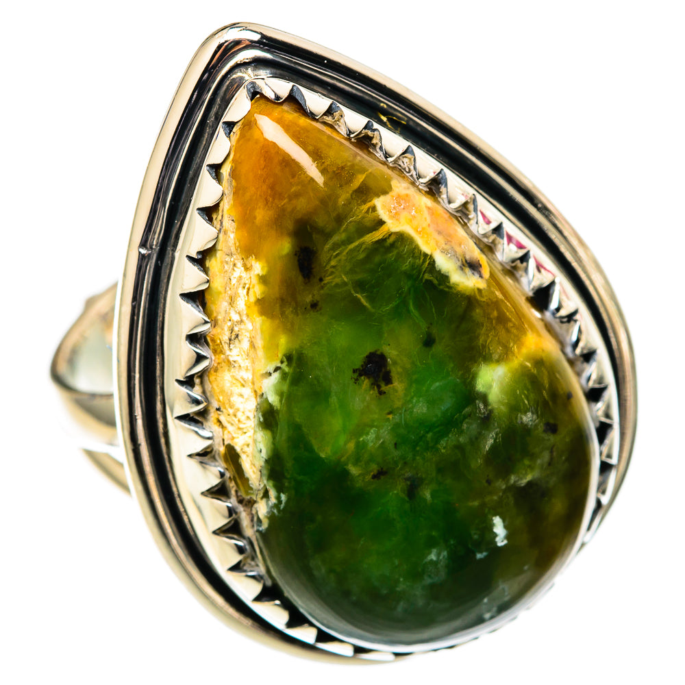 Australian Green Opal Rings handcrafted by Ana Silver Co - RING105400 - Photo 2