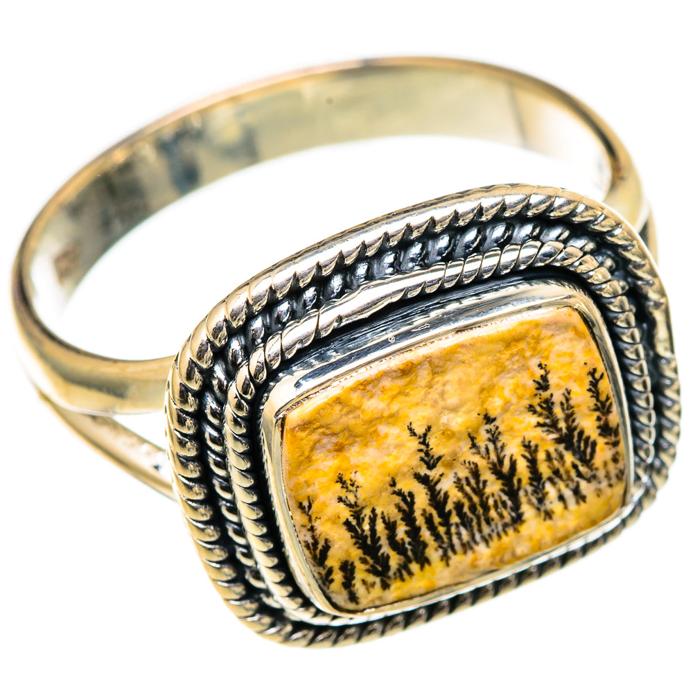 Germany Psilomelane Dendrite Rings handcrafted by Ana Silver Co - RING105407 - Photo 2