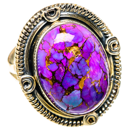 Purple Copper Composite Turquoise Rings handcrafted by Ana Silver Co - RING105415 - Photo 2