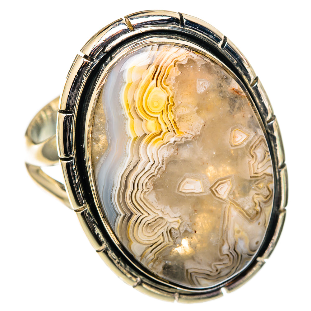 Laguna Lace Agate Rings handcrafted by Ana Silver Co - RING105424 - Photo 2