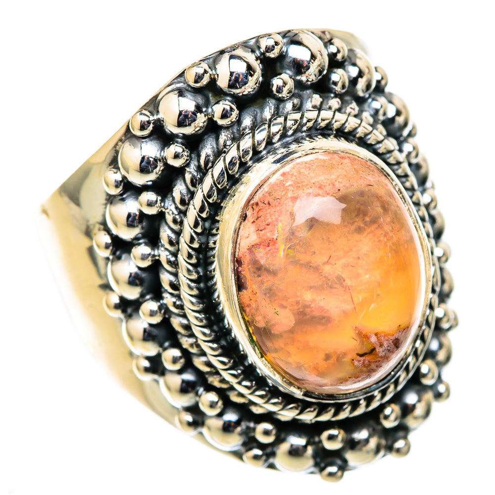 Mexican Fire Opal Rings handcrafted by Ana Silver Co - RING105431 - Photo 2