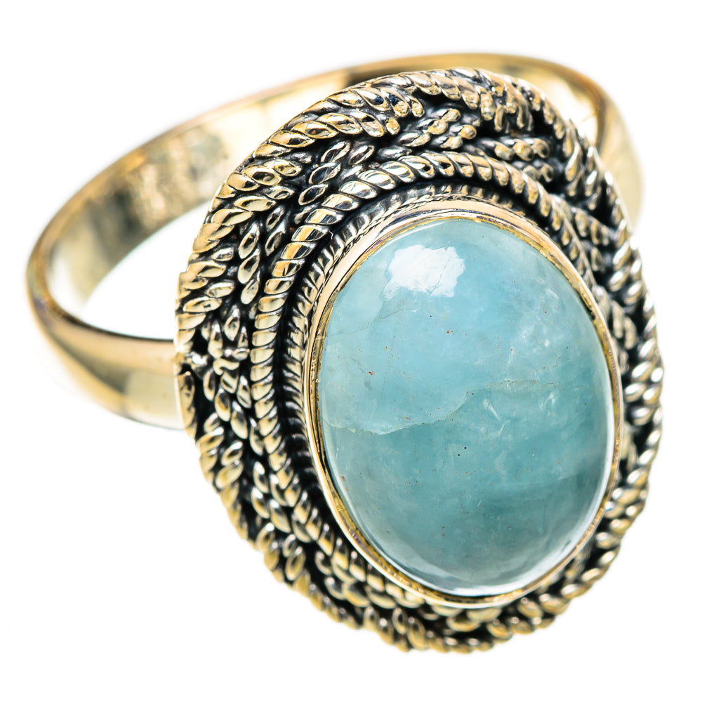 Aquamarine Rings handcrafted by Ana Silver Co - RING105442 - Photo 2