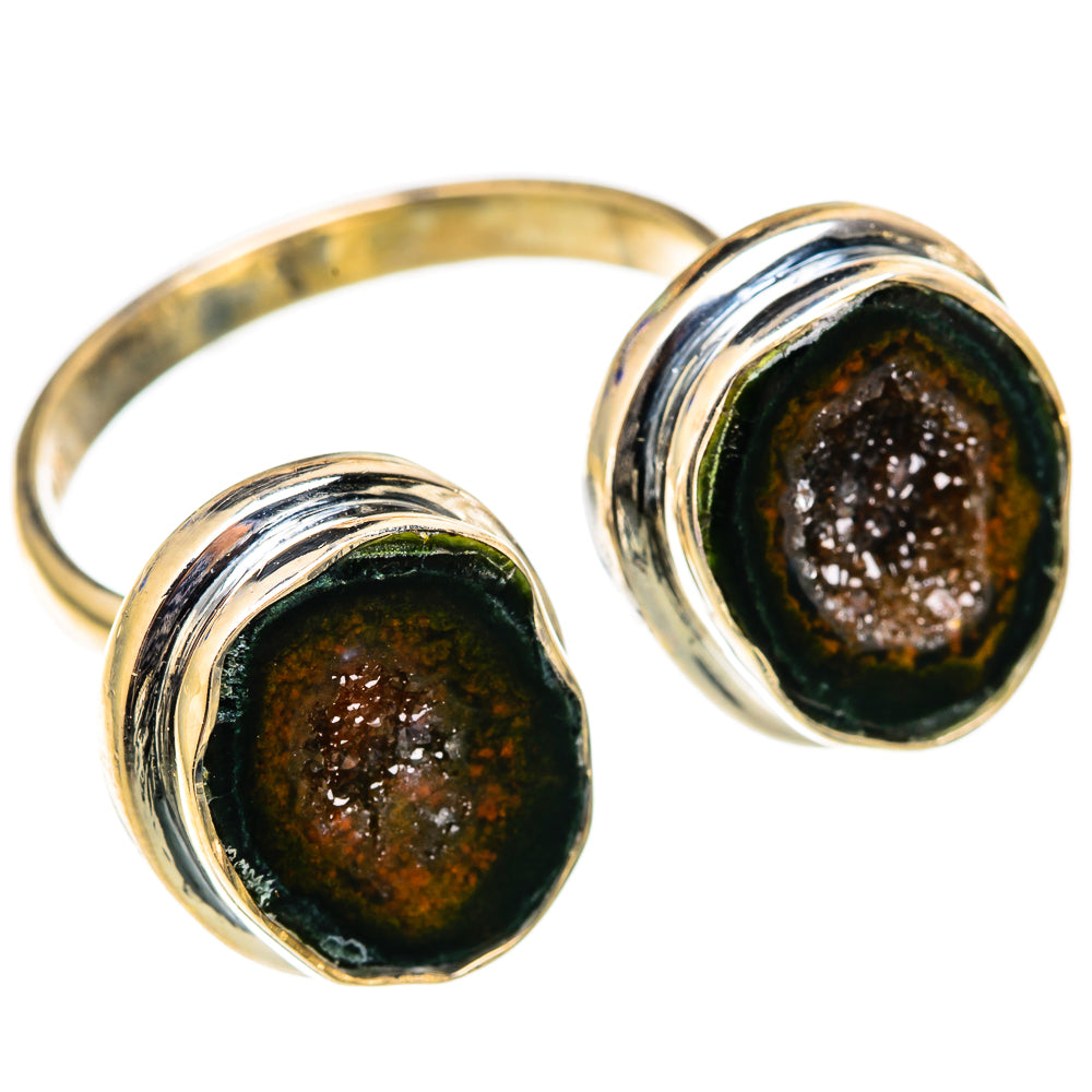 Coconut Geode Druzy Rings handcrafted by Ana Silver Co - RING105451 - Photo 2