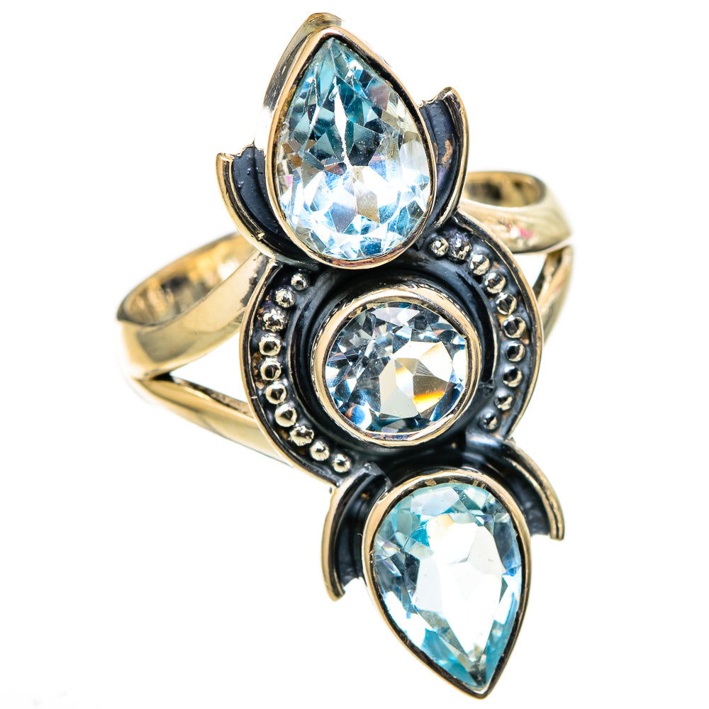 Blue Topaz Rings handcrafted by Ana Silver Co - RING105481 - Photo 2