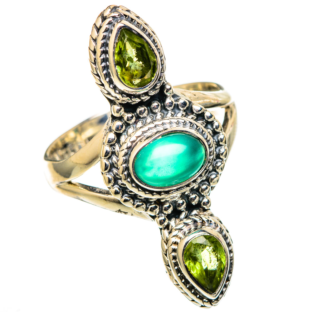 Green Onyx Rings handcrafted by Ana Silver Co - RING105486 - Photo 2