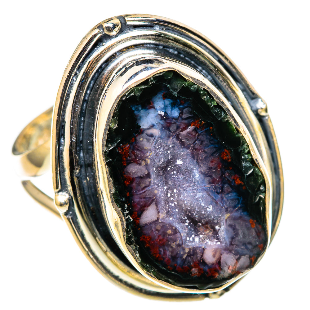 Coconut Geode Druzy Rings handcrafted by Ana Silver Co - RING105493 - Photo 2
