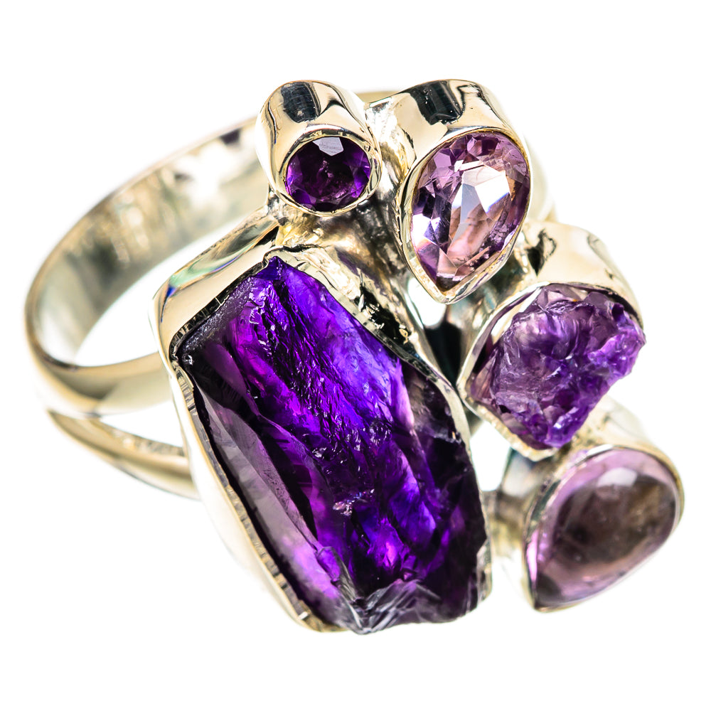 Amethyst Rings handcrafted by Ana Silver Co - RING105502 - Photo 2