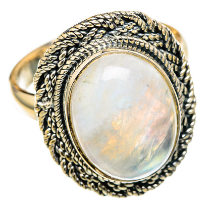 Rainbow Moonstone Rings handcrafted by Ana Silver Co - RING105506 - Photo 2