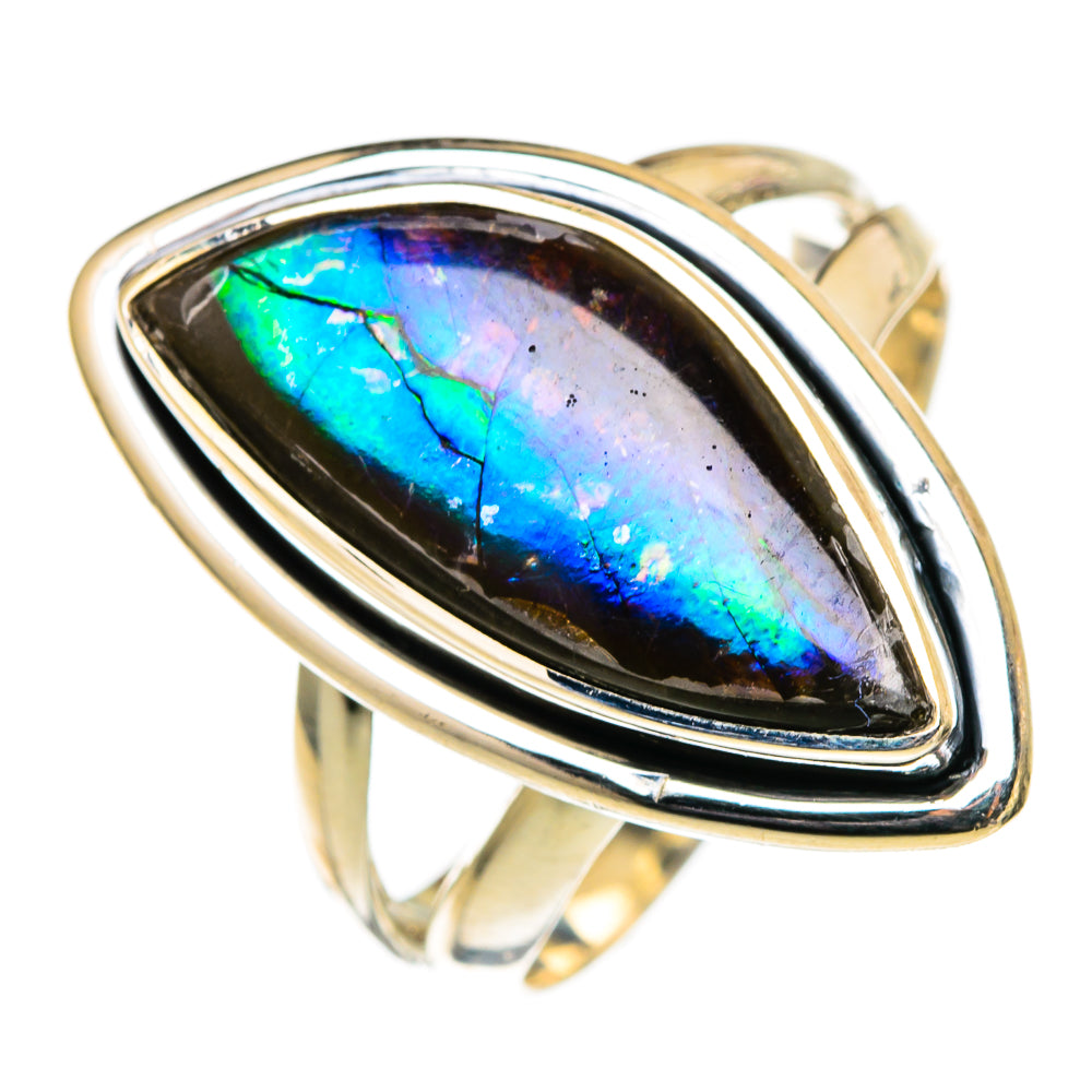 Ammolite Rings handcrafted by Ana Silver Co - RING105512 - Photo 2