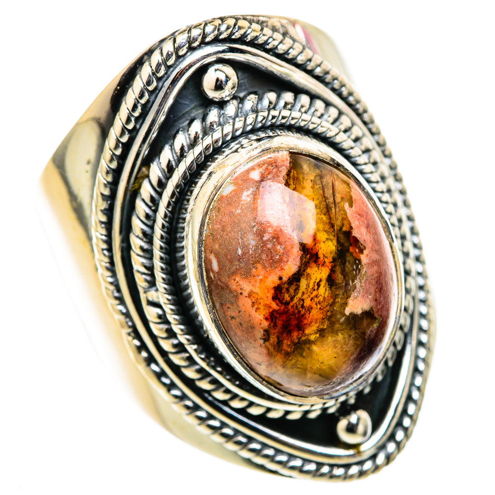 Mexican Fire Opal Rings handcrafted by Ana Silver Co - RING105514 - Photo 2