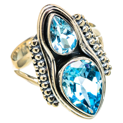 Blue Topaz Rings handcrafted by Ana Silver Co - RING105522 - Photo 2