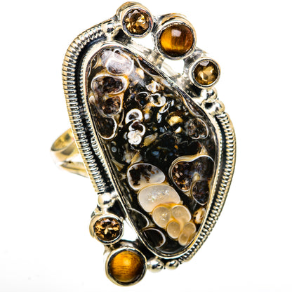 Turritella Agate Rings handcrafted by Ana Silver Co - RING105534 - Photo 2