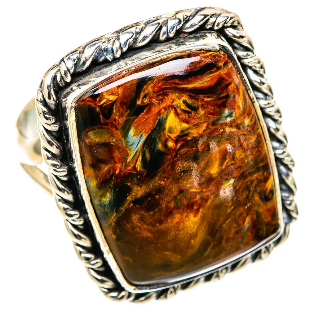 Golden Pietersite Rings handcrafted by Ana Silver Co - RING105535 - Photo 2