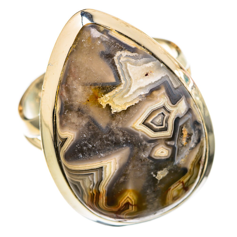 Laguna Lace Agate Rings handcrafted by Ana Silver Co - RING105538 - Photo 2