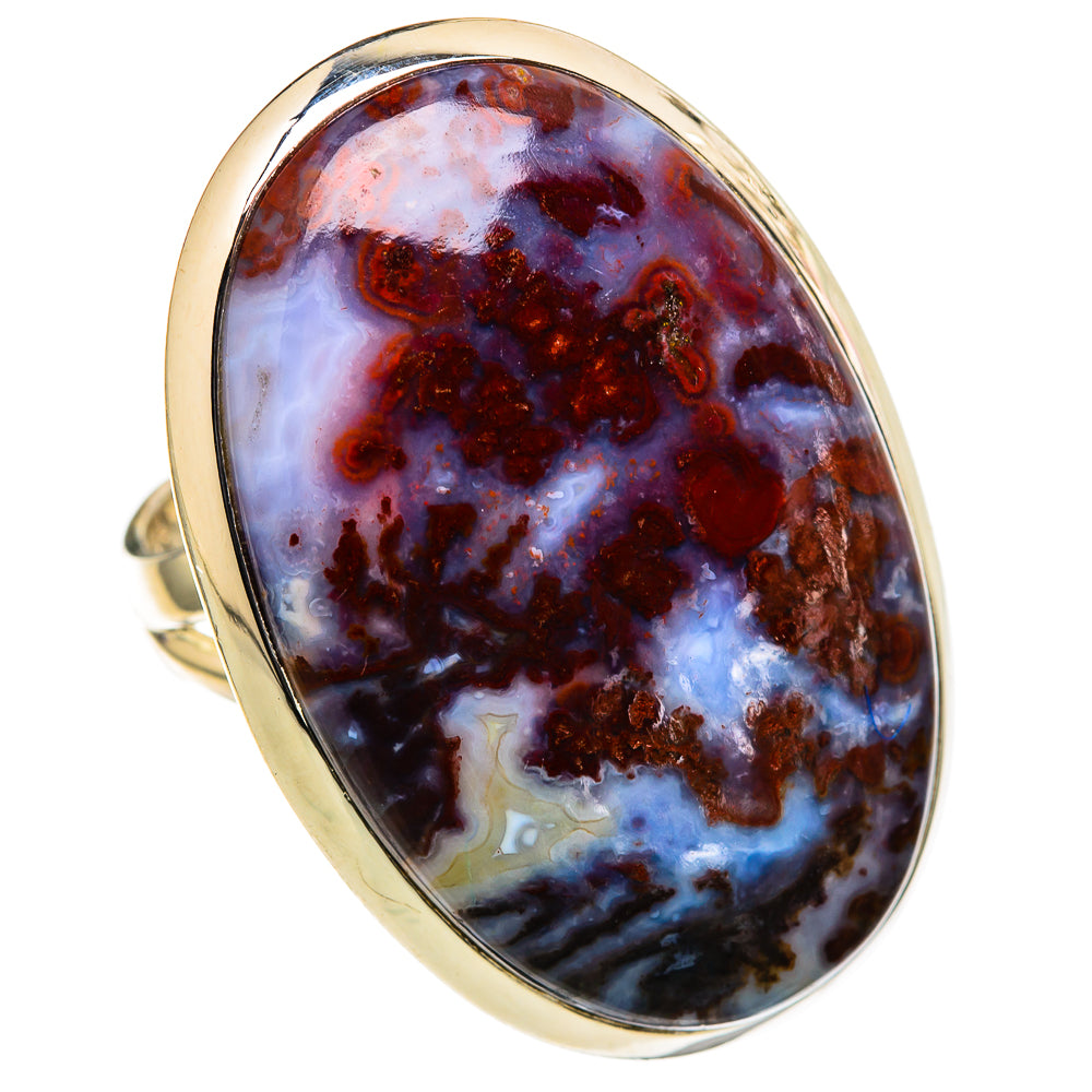Plume Agate Rings handcrafted by Ana Silver Co - RING105539 - Photo 2