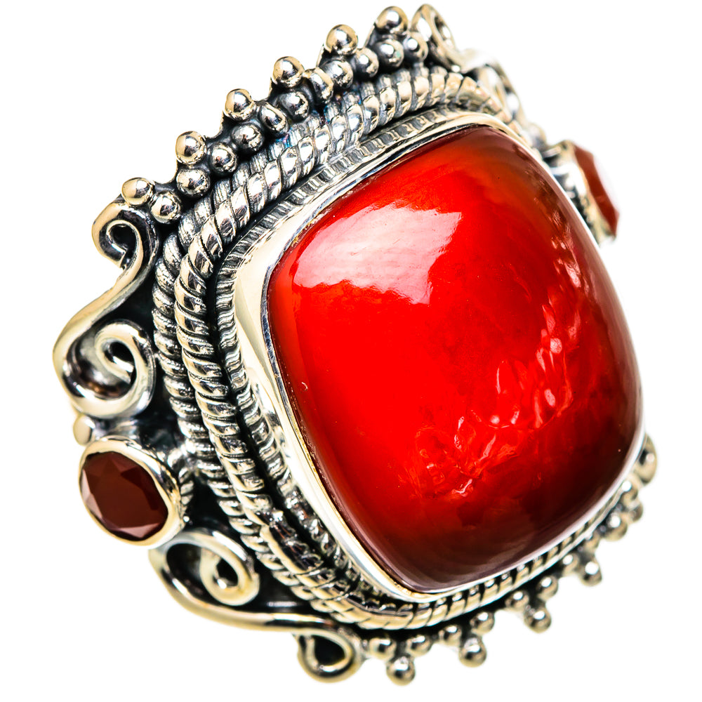 Red Onyx Rings handcrafted by Ana Silver Co - RING105545 - Photo 2