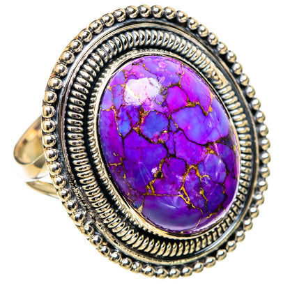 Purple Copper Composite Turquoise Rings handcrafted by Ana Silver Co - RING105549 - Photo 2