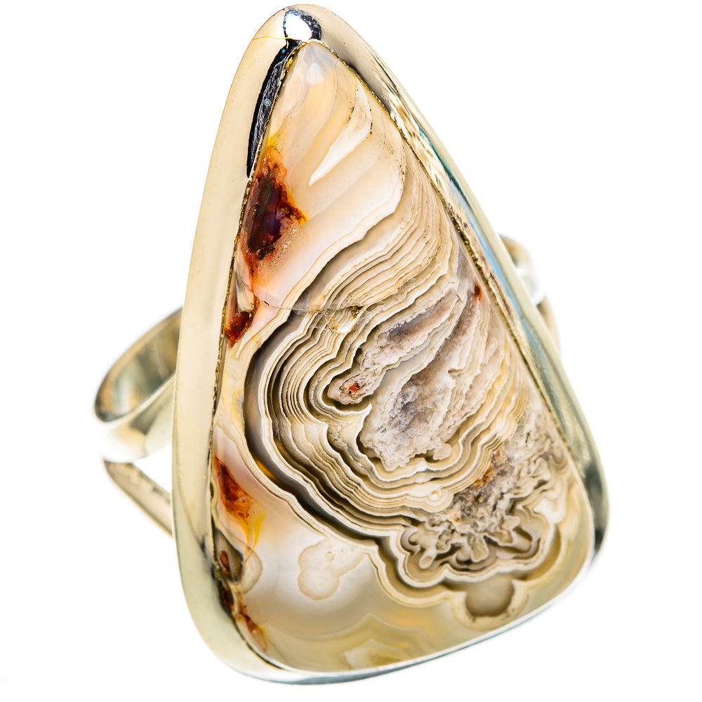 Laguna Lace Agate Rings handcrafted by Ana Silver Co - RING105559 - Photo 2