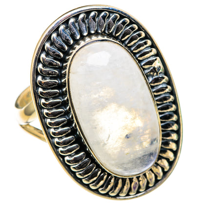 Rainbow Moonstone Rings handcrafted by Ana Silver Co - RING105562 - Photo 2
