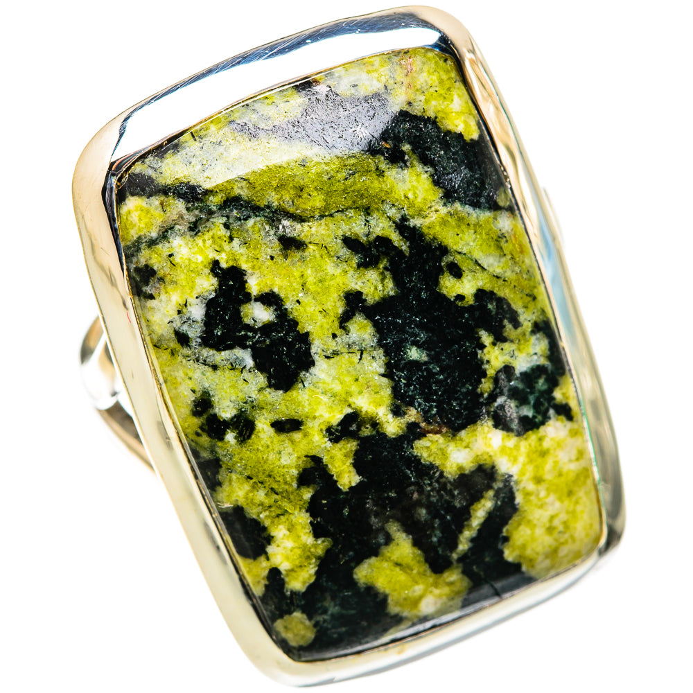 Serpentine Stone Rings handcrafted by Ana Silver Co - RING105576 - Photo 2