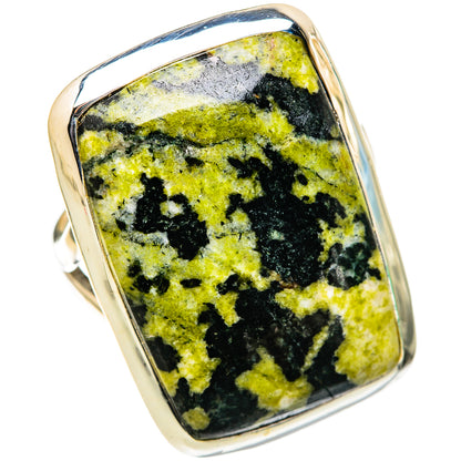 Serpentine Stone Rings handcrafted by Ana Silver Co - RING105576 - Photo 2
