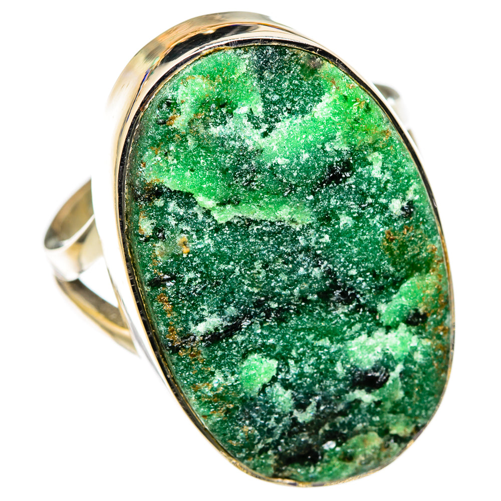 Green Fuchsite Rings handcrafted by Ana Silver Co - RING105578 - Photo 2