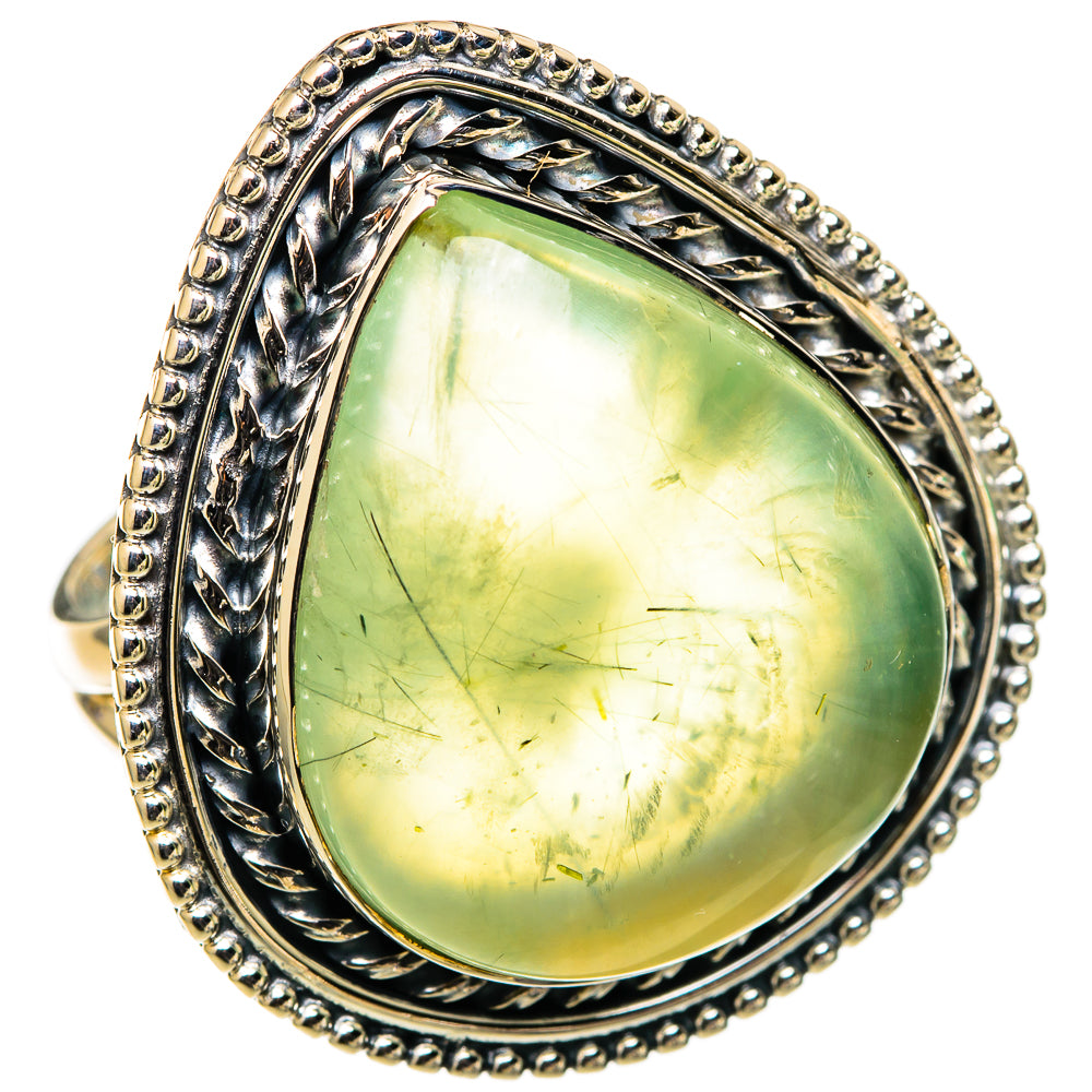 Prehnite Rings handcrafted by Ana Silver Co - RING105579 - Photo 2