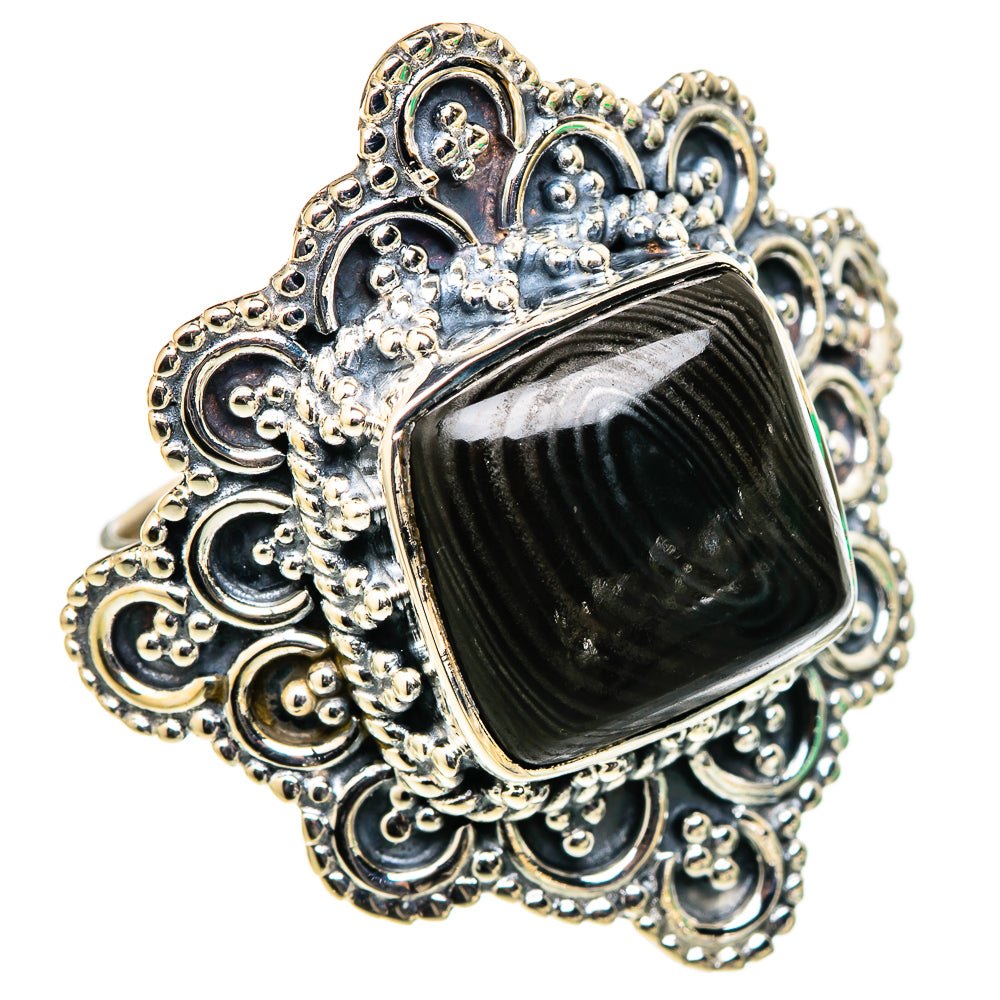 Psilomelane Rings handcrafted by Ana Silver Co - RING105600 - Photo 2