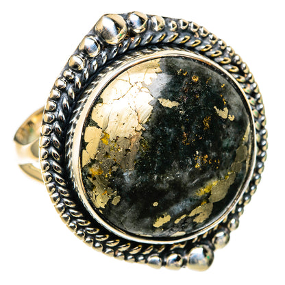 Pyrite Agate Rings handcrafted by Ana Silver Co - RING105602 - Photo 2
