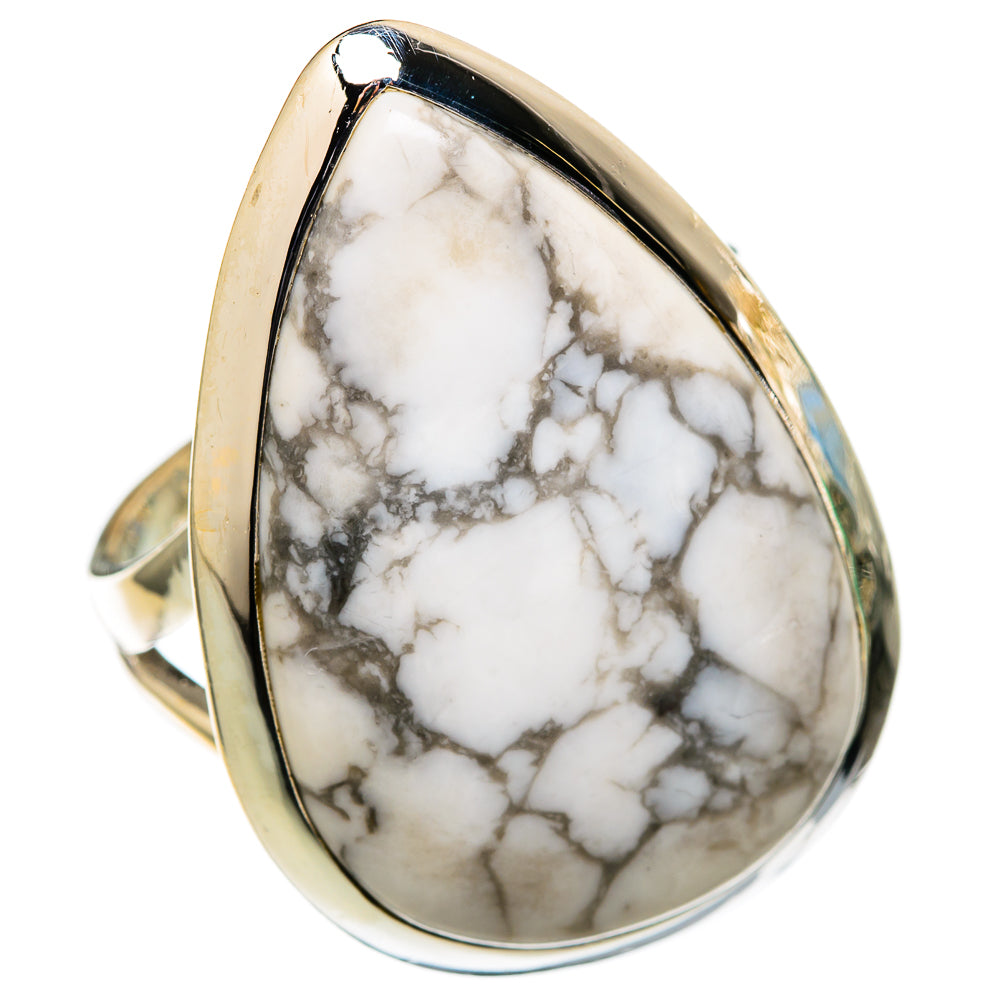 Howlite Rings handcrafted by Ana Silver Co - RING105604 - Photo 2