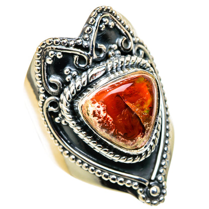 Mexican Fire Opal Rings handcrafted by Ana Silver Co - RING105610 - Photo 2