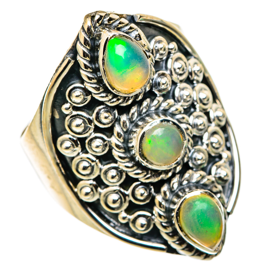 Ethiopian Opal Rings handcrafted by Ana Silver Co - RING105611 - Photo 2