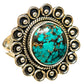 Tibetan Turquoise Rings handcrafted by Ana Silver Co - RING105617 - Photo 2